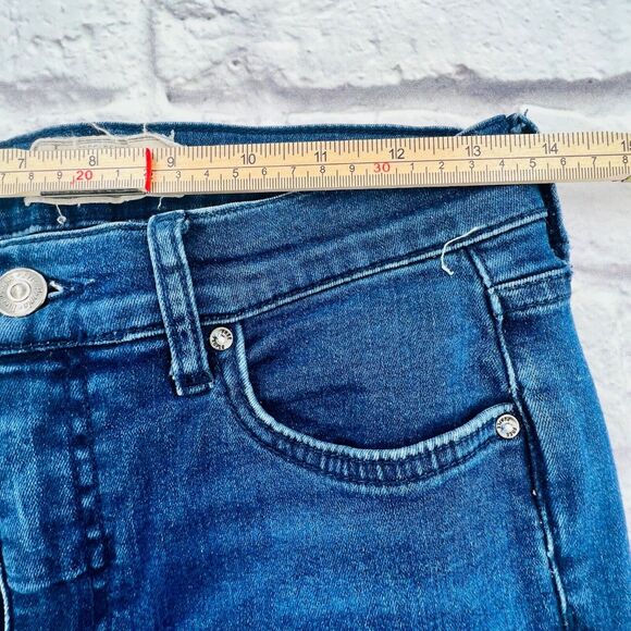 Free People Jeans Women's Size 29 Blue High Rise Stretch Destroyed Skinny - Picture 7 of 10